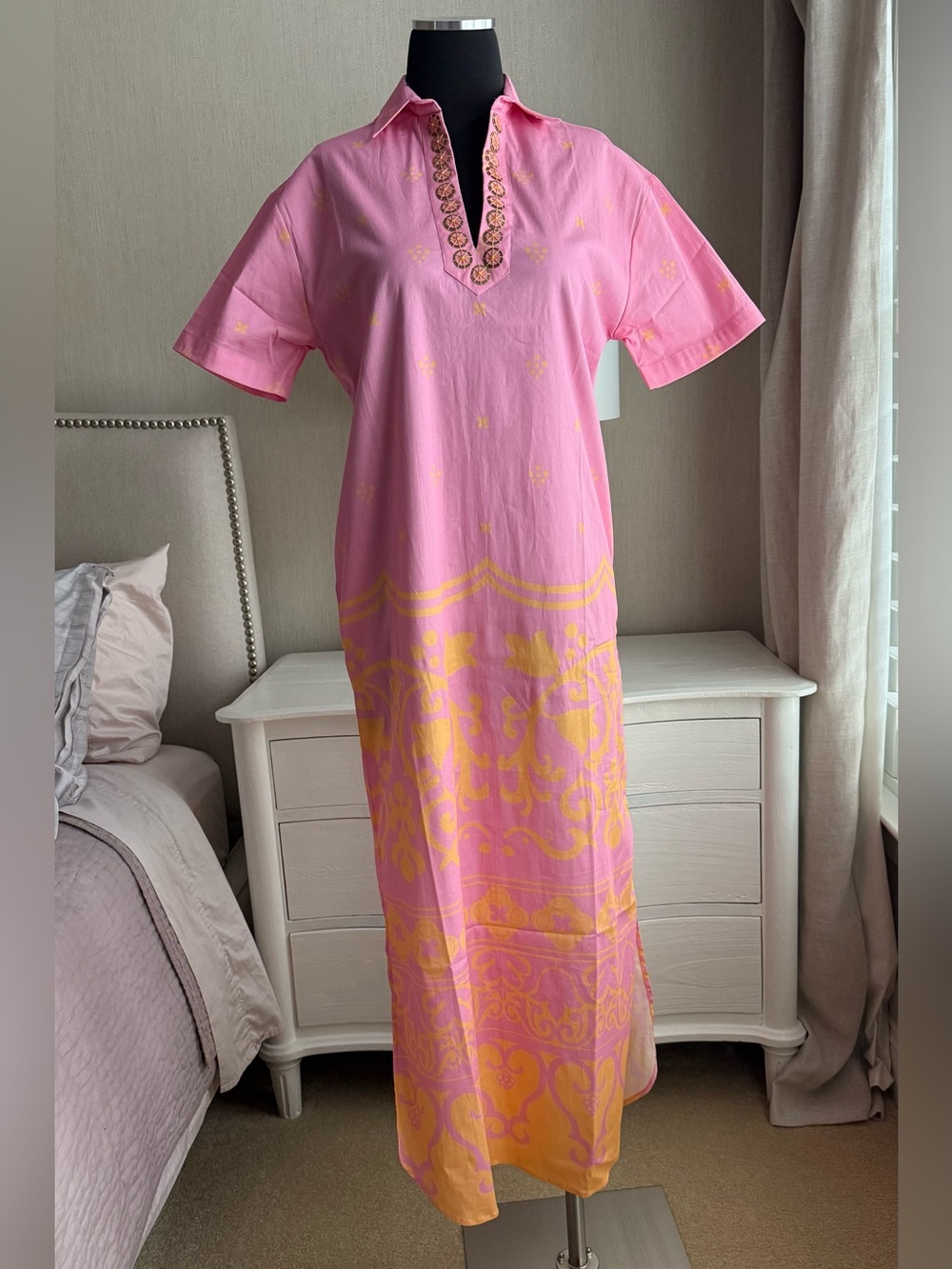 NWT! Sheridan French Reese Dress in Parfait Talum. Tunic Caftan Dress Sz. XS